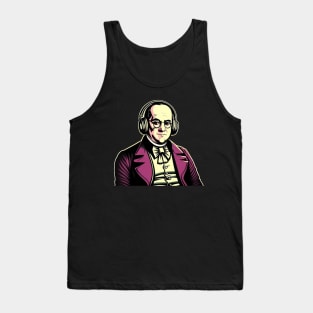 Money Moves Ben Franklin Retro Headphones II Tank Top